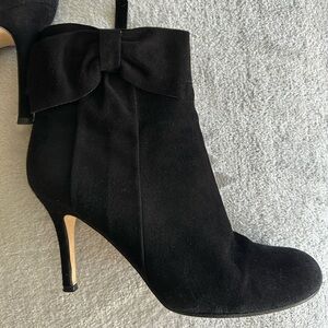 Kate Spade Black Bow Ankle Boots